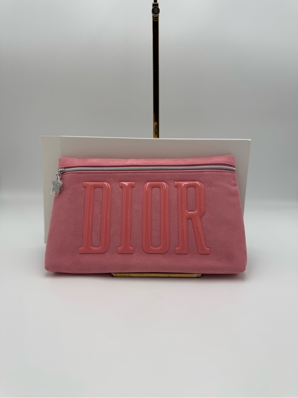Dior Pink Logo Cosmetic Pouch